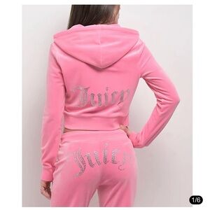 Juicy Couture Pink Velour Hoodie Set